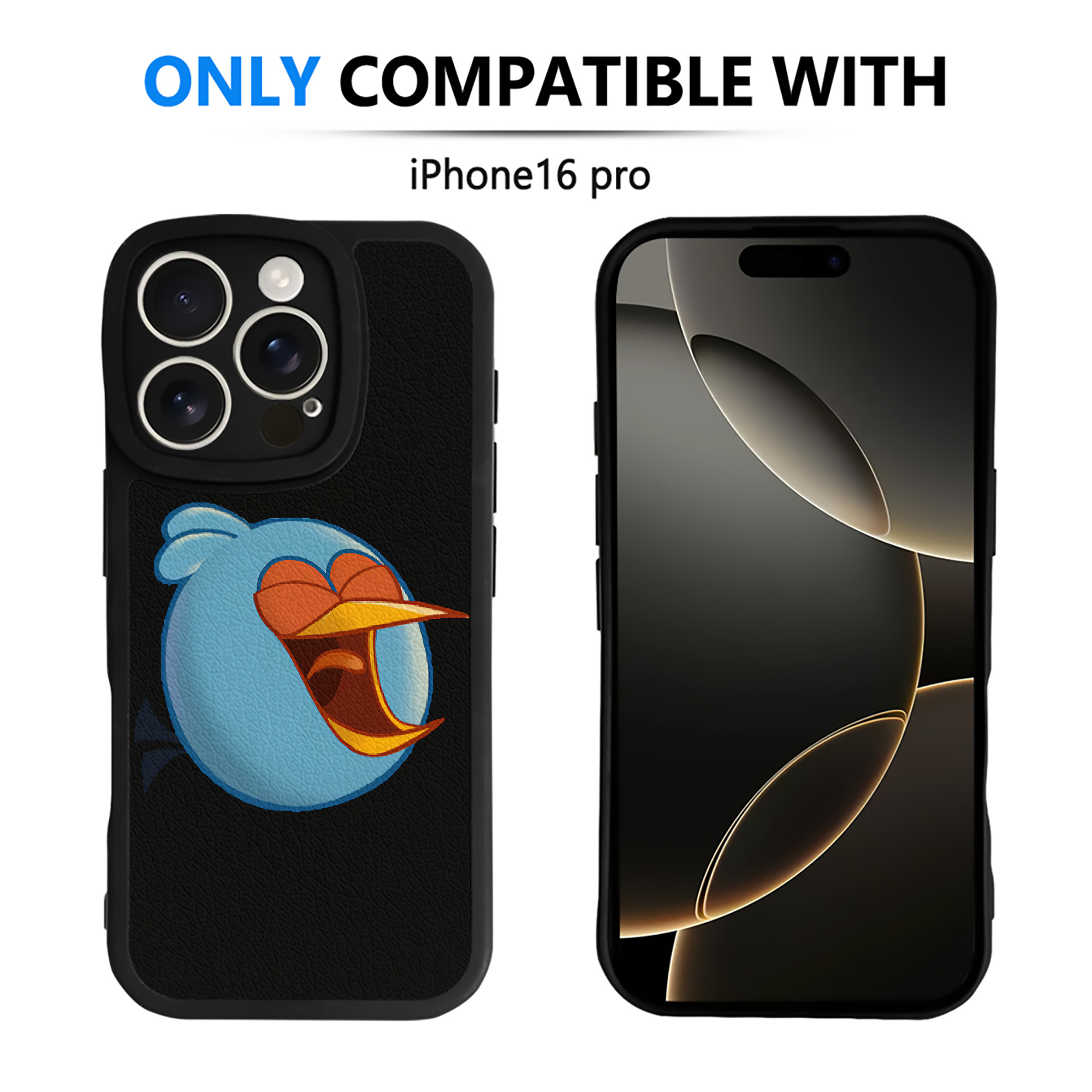（画像用） Angry Birds アングリーバード 【iPhone 16シリーズ対応】シリコンスマホケース（レザー調） 材質：シリコン